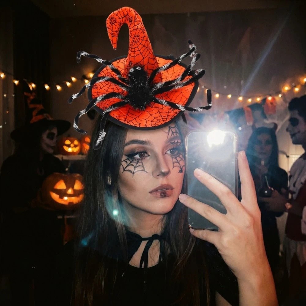 Party Hat Cone - Schattige Spider Halloween Heksenhoed Hoofdband Cartoon