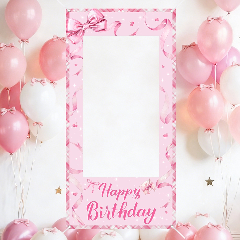 Event Supplies - Roze strik fotobooth frame, zoete strik