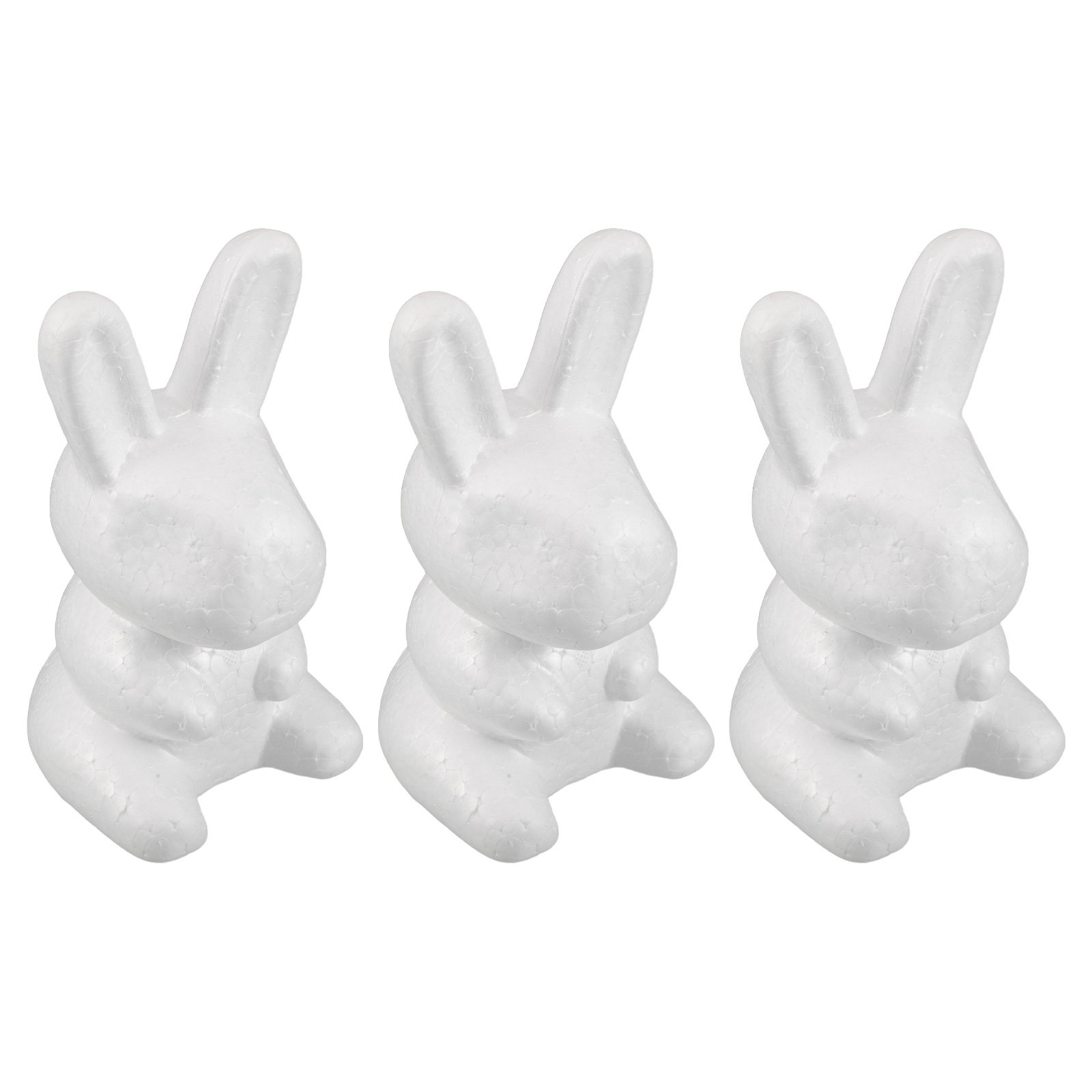 Event Supplies - 3 stuks schuimkonijntjes decoratie witte blanco