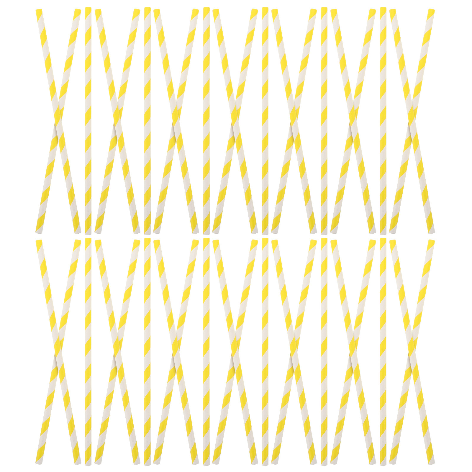 Paper Straw Color - 100 stuks decoratieve papieren rietjes voor