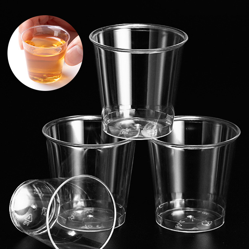 Plastic Cup 50Pcs - 50 Stuks Mini Doorzichtige Harde Plastic