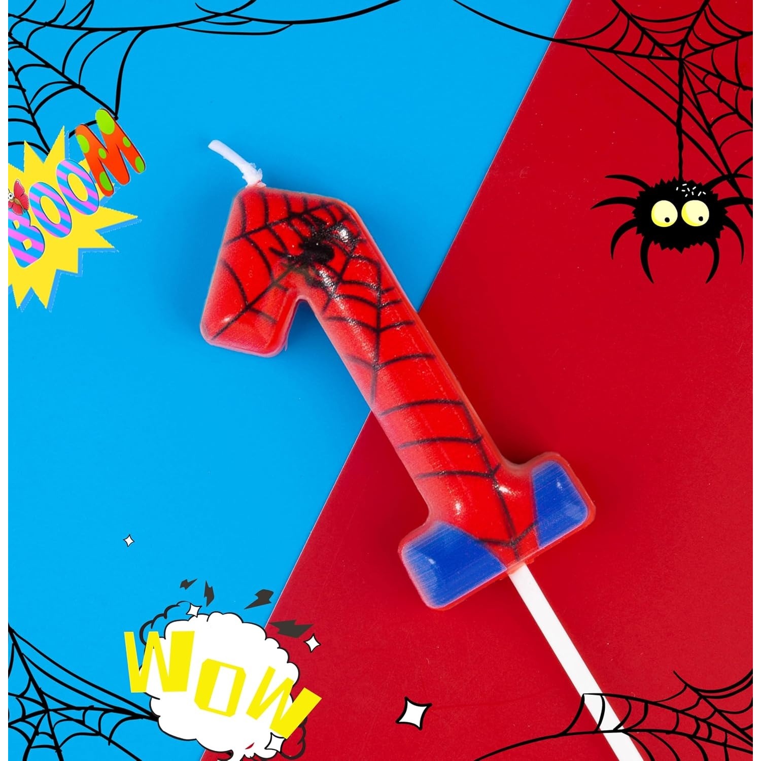 Event Supplies - Spider Party 0-9 Verjaardagskaarsen, Videogame &