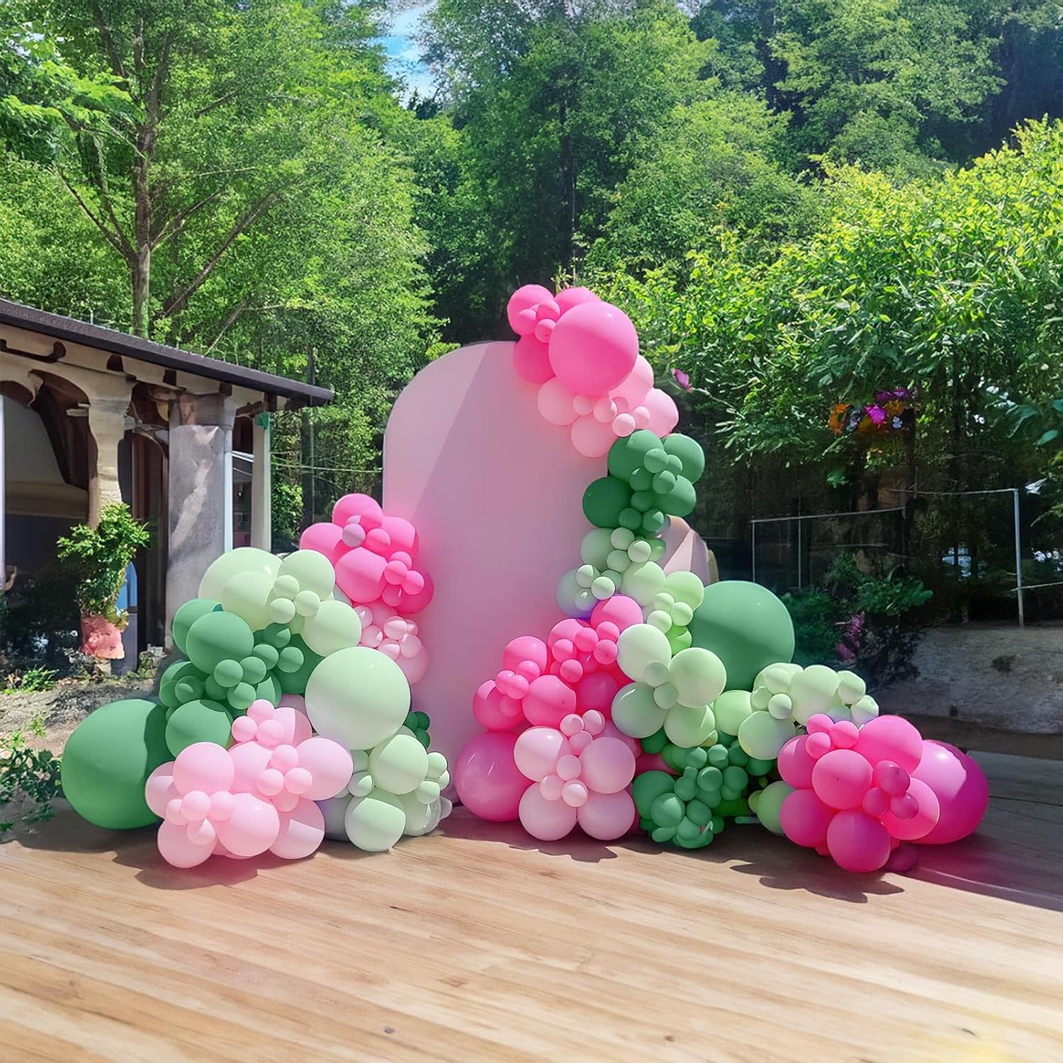 Balloon Arch Kit - 107 Stuks Hot Roze Groene Ballonnen