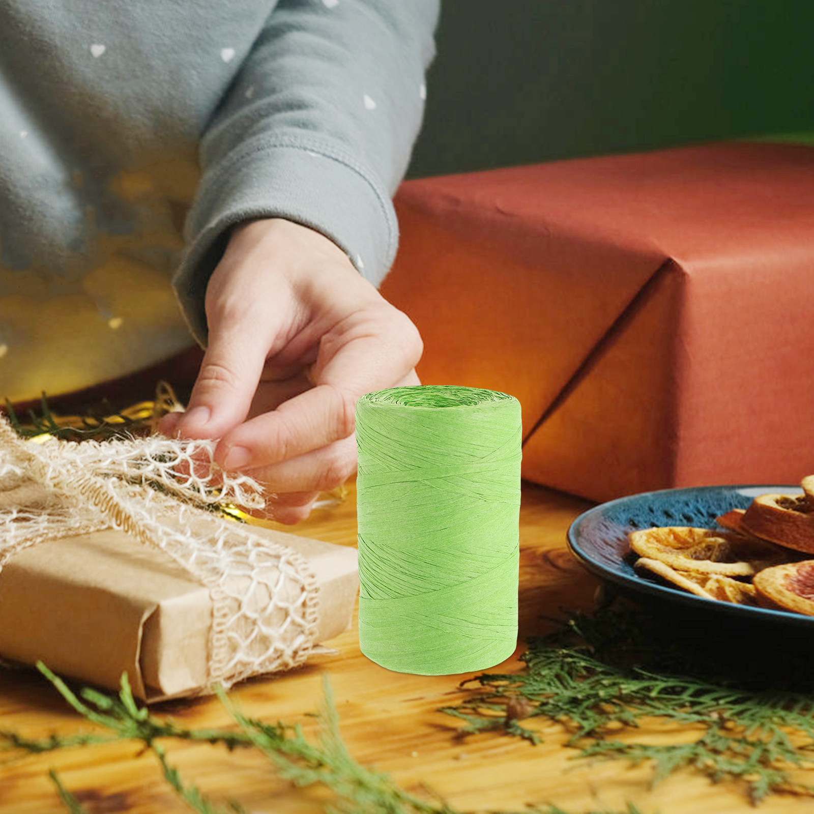 Raffia-papierlint, gekleurd ve - Papercraft Supply Ribbon recensie en prijs