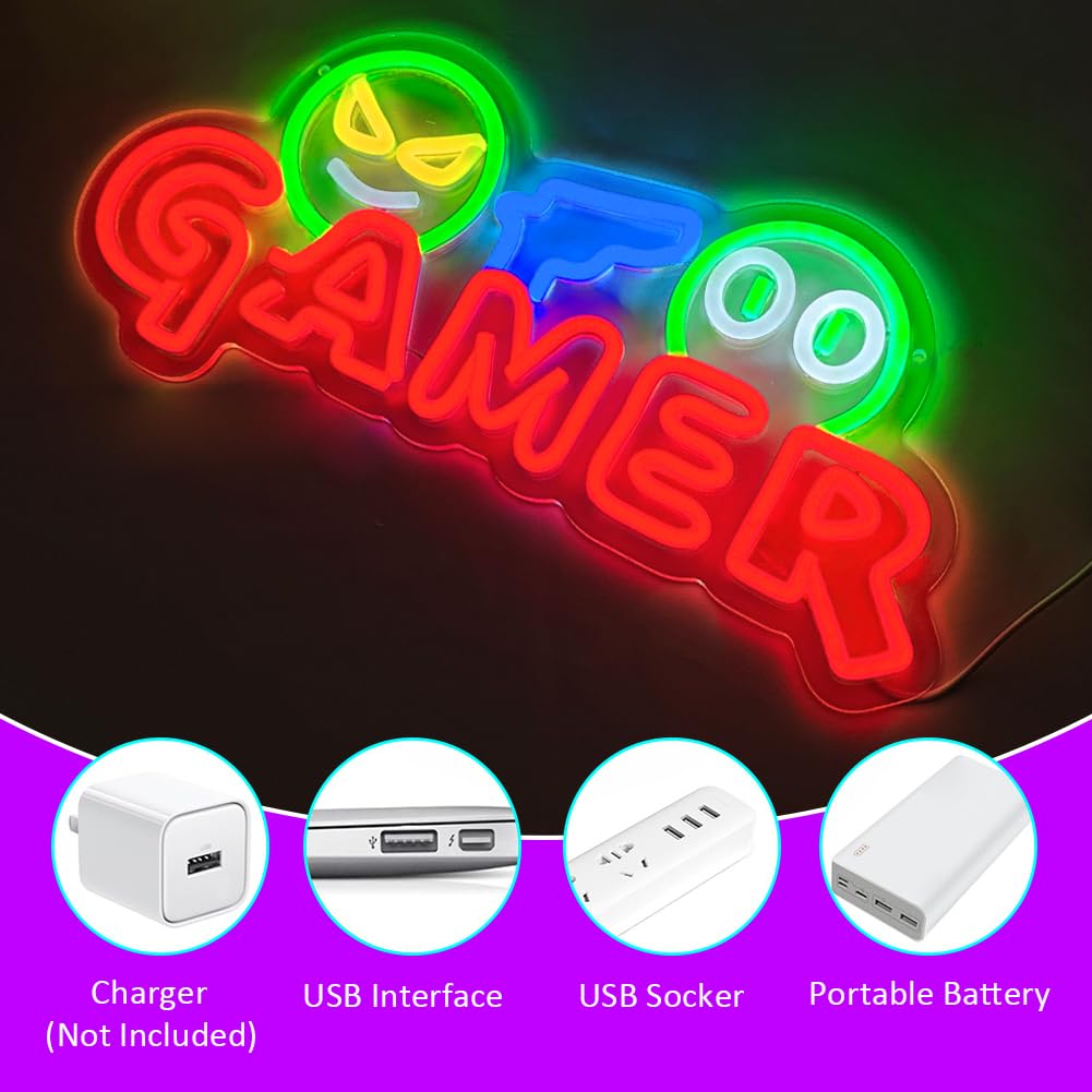 Gamer Neon Sign LED Wandlamp A - Neon Sign Party recensie en prijs