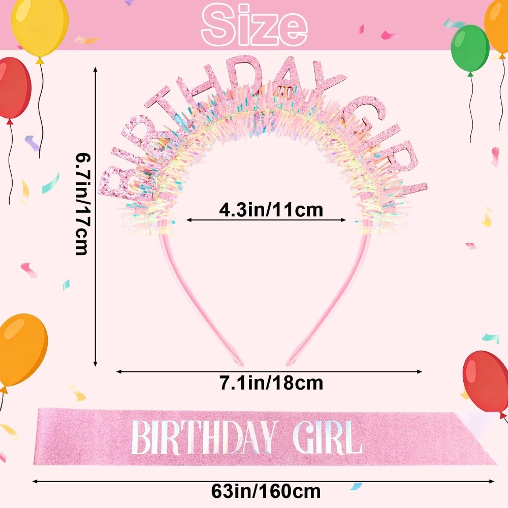 Verjaardagsmeisjesband met gli - Birthday Sash Glitter recensie en prijs