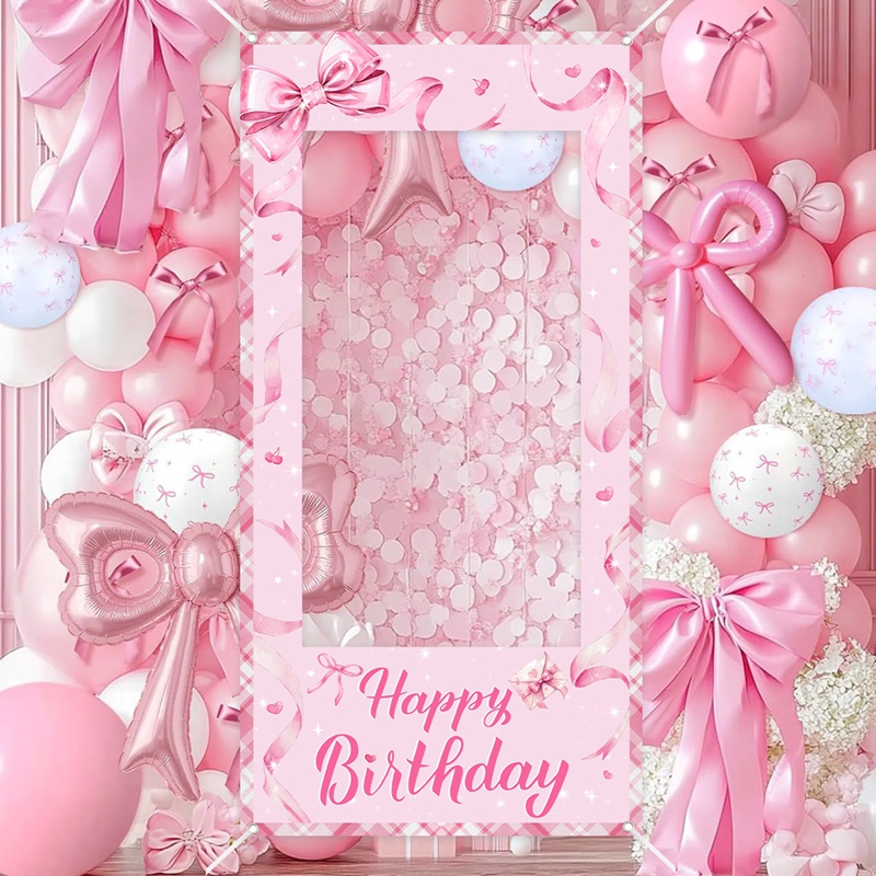 Roze strik fotobooth frame, zo - Event Supplies recensie en prijs