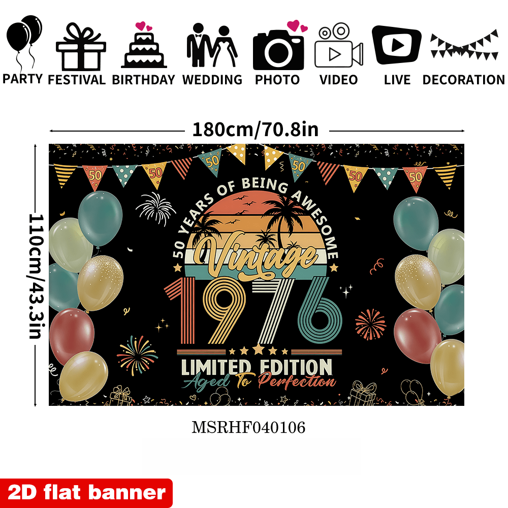 2D platte 1-delige retro 1976  - Event Supplies recensie en prijs