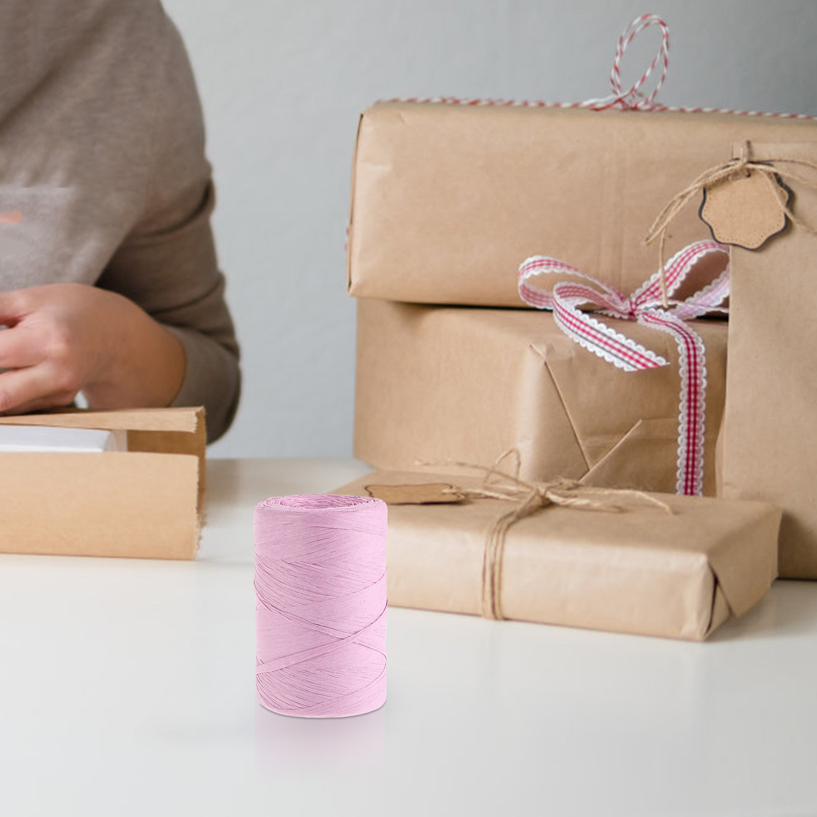 Plat raffiapapierkoord, gekleu - Papercraft Supply Ribbon recensie en prijs