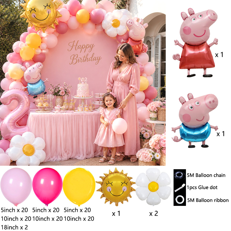 Peppa Pig thema ballonnenboogs - Balloon Arch Kit recensie en prijs